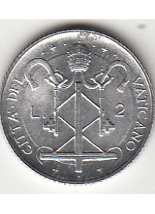 1967 Anno V - Lire 2  Fior di Conio Paolo VI 